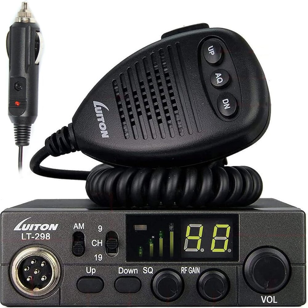LUITON 40-Channel CB Radio LT-298 Compact Design with External Speaker Jack, Lar